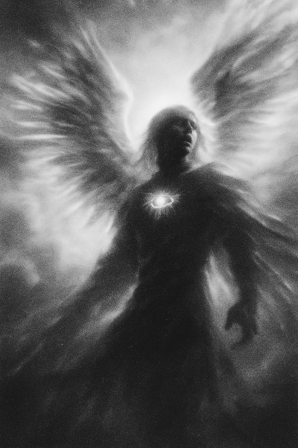 Ethereal angel figure