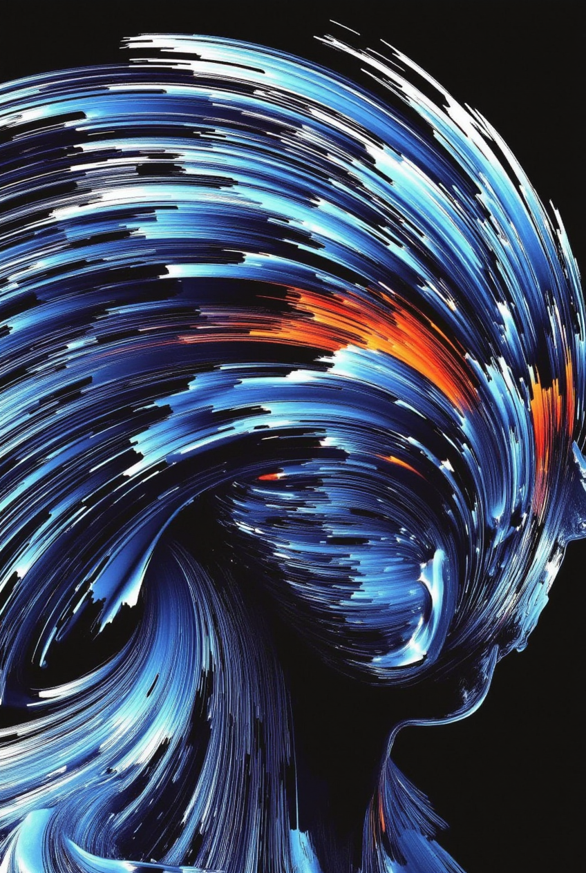 Abstract digital swirl
