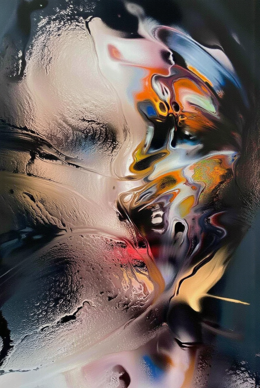 Abstract fluid portrait